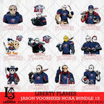 Liberty Flames Jason Voorhees NCAA Bundle 12 SVG Svg Eps Dxf Png File, Digital Download