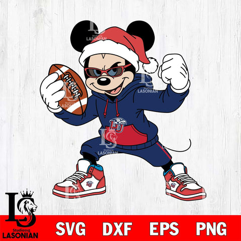 Liberty Flames Mickey Cool Football Christmas File Cut, NCAA SVG DXF EPS PNG FILE, Digital Download , Criucut , Silhouette