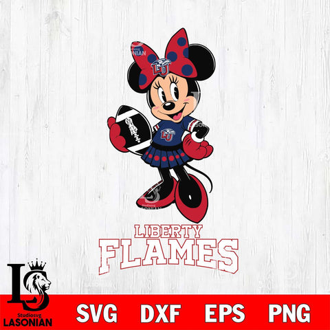 Liberty Flames Minnie Mouse, Svg Eps Dxf Png File, Digital Download