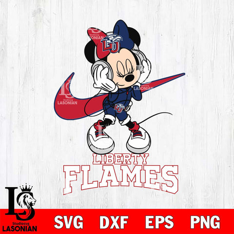 Liberty Flames Minnie Mouse Dancing NIKE, Svg Eps Dxf Png File, Digital Download