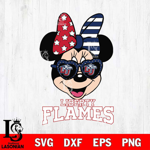 Liberty Flames Minnie Mouse Love 2, Svg Eps Dxf Png File, Digital Download