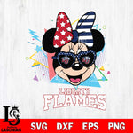 Liberty Flames Minnie Mouse Love Sport SVG DXF EPS PNG FILE, NCAA File Cut,Digital Download,Instant Download