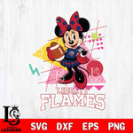 Liberty Flames Minnie Mouse Sport SVG DXF EPS PNG FILE, NCAA File Cut,Digital Download,Instant Download