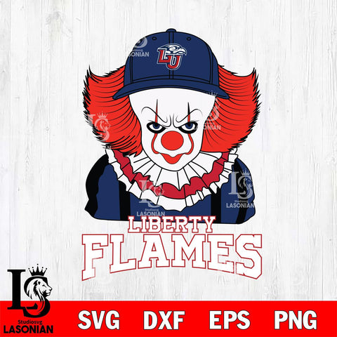 Liberty Flames Pennywise Horror Sport 10 Svg Eps Dxf Png File, Digital Download