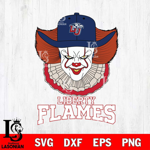 Liberty Flames Pennywise Horror Sport 12 Svg Eps Dxf Png File, Digital Download