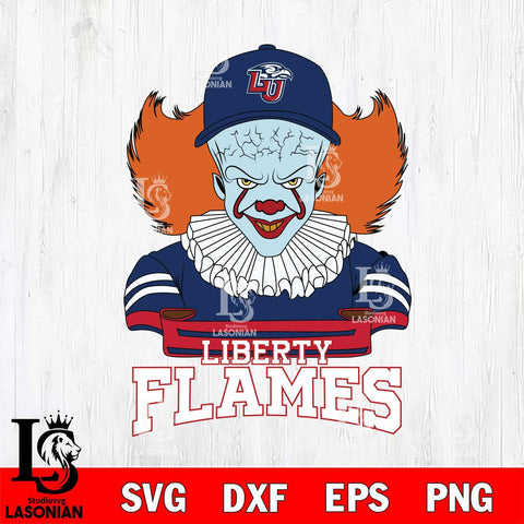 Liberty Flames Pennywise Horror Sport 2 Svg Eps Dxf Png File, Digital Download