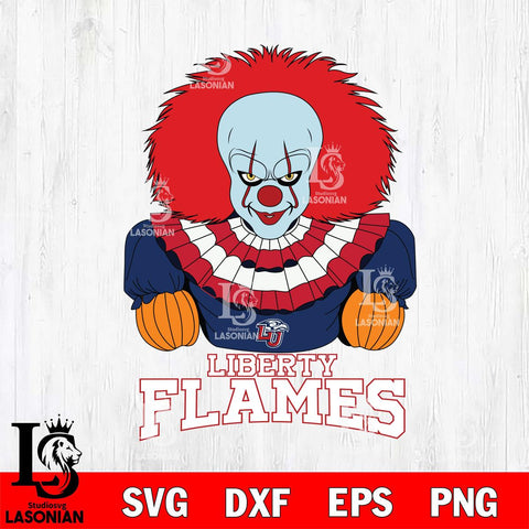 Liberty Flames Pennywise Horror Sport 3 Svg Eps Dxf Png File, Digital Download