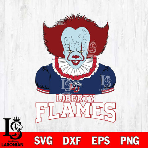 Liberty Flames Pennywise Horror Sport 5 Svg Eps Dxf Png File, Digital Download