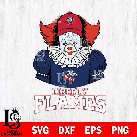 Liberty Flames Pennywise Horror Sport 7 Svg Eps Dxf Png File, Digital Download