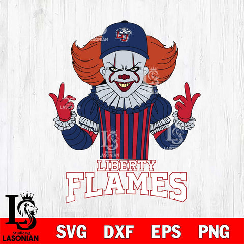 Liberty Flames Pennywise Horror Sport 8 Svg Eps Dxf Png File, Digital Download