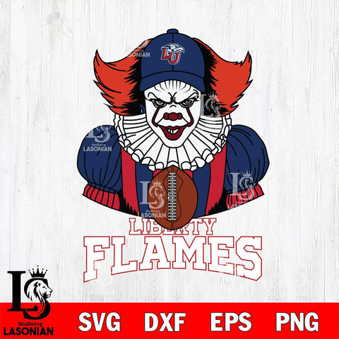 Liberty Flames Pennywise Horror Sport 9 Svg Eps Dxf Png File, Digital Download