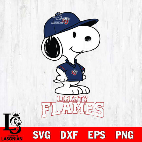 Liberty Flames Snoopy Football sport SVG DXF EPS PNG FILE,Snoopy File Cut, NCAA Digital Download,Instant Download,Christmas Silhouette