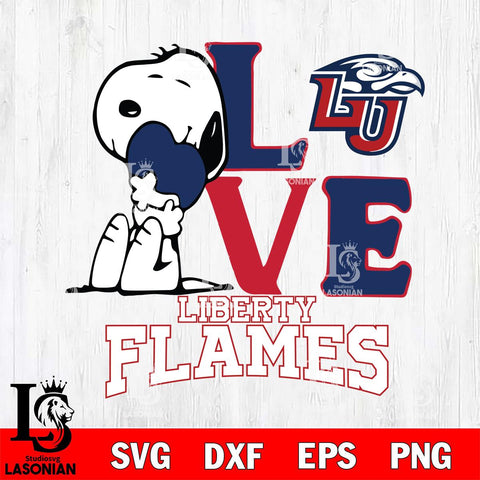 Liberty Flames Snoopy Sport 10 Svg Eps Dxf Png File, Digital Download