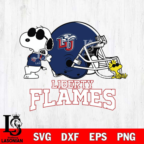Liberty Flames Snoopy Sport 2 Svg Eps Dxf Png File, Digital Download