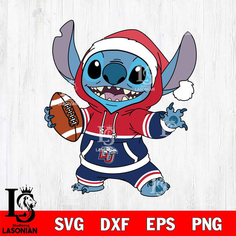 Liberty Flames Stitch Football Christmas File Cut, NCAA SVG DXF EPS PNG FILE, Digital Download , Criucut , Silhouette