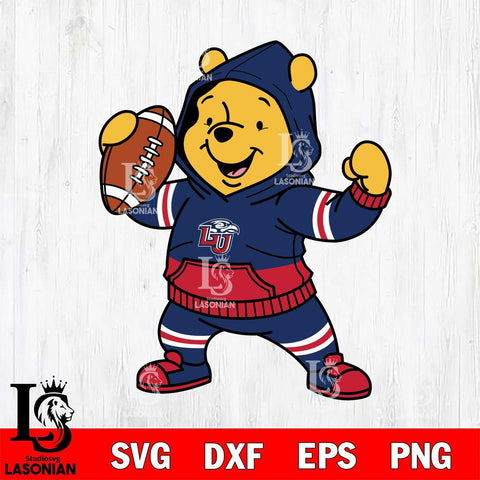 Liberty Flames Winnie The Pooh Disney Football Christmas File Cut, NCAA SVG DXF EPS PNG FILE, Digital Download , Criucut , Silhouette