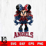Los Angeles Angels Beauty Minnie Mouse Svg Eps Dxf Png File, Digital Download, Instant Download