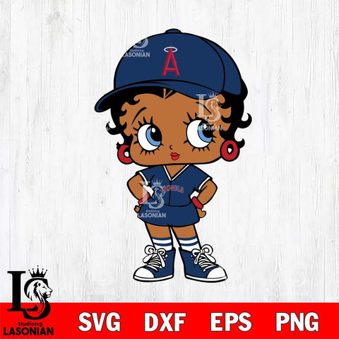 Los Angeles Angels Betty Boop MLB 3 Svg Eps Dxf Png File,MLB svg, Digital Download, Instant Download