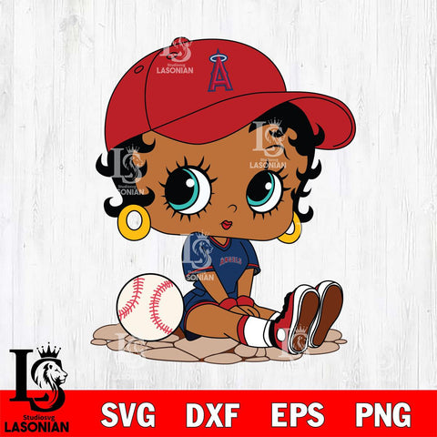 Los Angeles Angels Betty Boop MLB 9 Svg Eps Dxf Png File,MLB svg, Digital Download, Instant Download