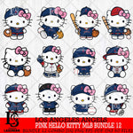 Los Angeles Angels Pink Hello Kitty MLB Bundle 12 Svg Eps Dxf Png File,Bundle MLB File Cut,Digital Download,Instant Download,Svg Files