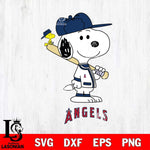 Los Angeles Angels Snoopy sport Svg Eps Dxf Png File, MLB File Cut,Digital Download,Instant Download,MLB Svg Files
