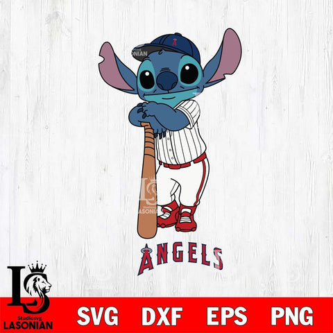 Los Angeles Angels Stitch Baseball bat SVG DXF EPS PNG FILE, MLB File Cut, Digital Download,Instant Download, Silhouette, Stitch Cricut