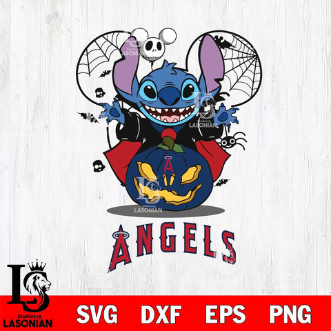 Los Angeles Angels Stitch Horror Halloween Svg Eps Dxf Png File, Digital Download, Instant Download