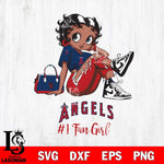 Los Angeles Angels #1 Black Fan Girl Betty Boop