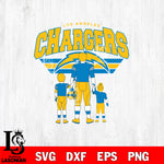 Best dad ever Los Angeles Chargers SVG DXF EPS PNG FILE, File Cut, Digital Download,Instant Download, Silhouette, Cricut