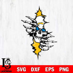 Los Angeles Chargers Badass Skull SVG