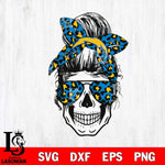 Los Angeles Chargers Badass Women Skull SVG