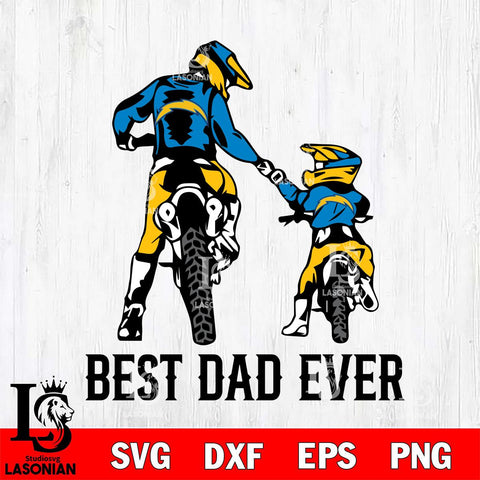 Los Angeles Chargers Best Dad Ever Svg Eps Dxf Png File, Digital Download, Instant Download