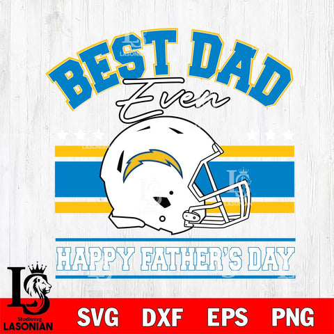 Los Angeles Chargers Best Dad Ever SVG DXF EPS PNG FILE, NFL File Cut,Digital Download,Instant Download, Silhouette