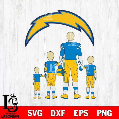 Los Angeles Chargers Best Dad Ever , father day , DAD NFL 2 Svg Eps Dxf Png File, Digital Download, Instant Download