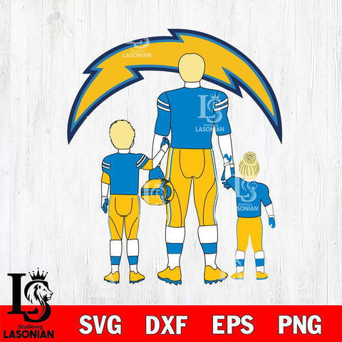 Los Angeles Chargers Best Dad Ever , father day , DAD NFL 3 Svg Eps Dxf Png File, Digital Download, Instant Download
