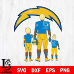 Los Angeles Chargers Best Dad Ever , father day , DAD NFL 4 Svg Eps Dxf Png File, Digital Download, Instant Download