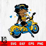 Los Angeles Chargers Betty Boop And Badass Motor SVG Svg Eps Dxf Png File, Digital Download, Instant Download