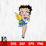 Los Angeles Chargers Betty Boop Angel Svg Eps Dxf Png File, Digital Download, Instant Download