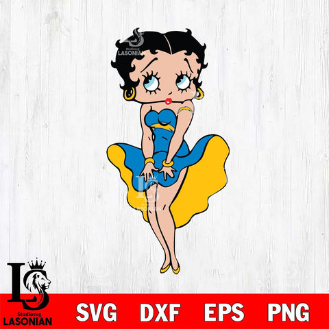 Los Angeles Chargers Betty Boop Sexy Cheering Svg Eps Dxf Png File, Digital Download, Instant Download