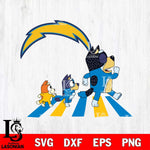 Los Angeles Chargers Bluey 6 NFL Svg Eps Dxf Png File, Digital Download, Instant Download