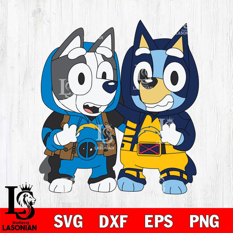 Los Angeles Chargers Bluey Deadpool Wolverine Svg Eps Dxf Png File, Digital Download, Instant Download
