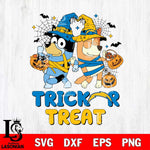 Los Angeles Chargers Bluey Trick or Treat Halloween 2 Svg Eps Dxf Png File, Digital Download, Instant Download
