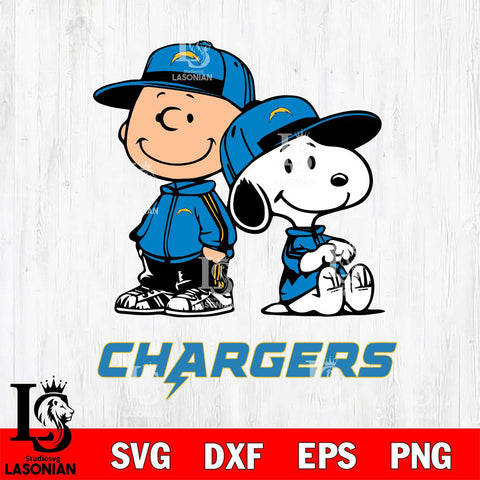 Los Angeles Chargers Charlie Brown Snoopy Champions Svg Eps Dxf Png File, NFL svg , Digital Download , Instant Download, Cricut File