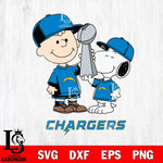 Los Angeles Chargers Charlie Brown and Snoopy Champions Svg Eps Dxf Png File, NFL svg , Digital Download , Instant Download, Cricut File