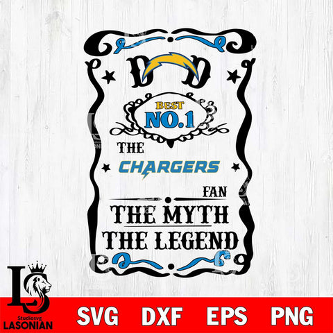 Los Angeles Chargers Dad The Man The Myth The Legend Svg Eps Dxf Png File, Digital Download, Instant Download