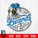 Los Angeles Chargers Dad With Beard Are Better Svg Eps Dxf Png File, Digital Download, Instant Download