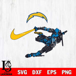 Los Angeles Chargers Deadpool Nike Svg Eps Dxf Png File, Digital Download, Instant Download