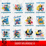 Los Angeles Chargers Disney Rad Dad NFL Bundle 12 SVG DXF EPS PNG FILE, Father day File Cut,Digital Download,Instant Download,Disney Svg Files