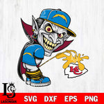 Los Angeles Chargers Dracula Piss On Kansas City Chiefs Svg Eps Dxf Png File, Digital Download, Instant Download