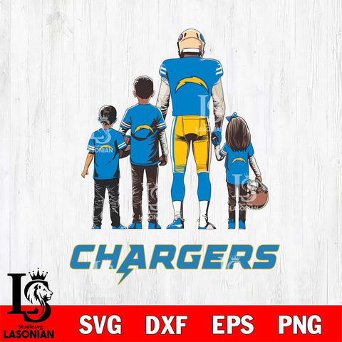 Los Angeles Chargers Father Football SVG DXF EPS PNG FILE,NFL SVG, Father day Digital Download,Instant Download, Silhouette
